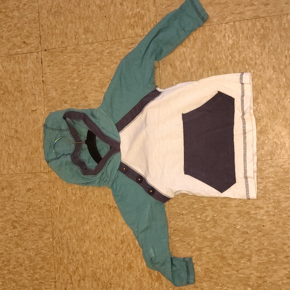 Kids Teal and White Hoodie